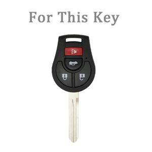 4 Buttons TPU Remote Car Key Case Cover Shell for Nissan Maxima Versa Altima Sentra Tiida Armada X-Trail Protector Shell Fob