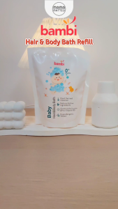 BAMBI Baby Hair & Body Bath 2in1 Refill Isi Ulang Kemasan Pouch 300ml / Sabun Sampo Shampo / BANDUNG