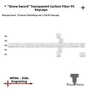 TITANNATION | Carbon Fiber Keycap Side Printed Translucent Mechanical Keyboard