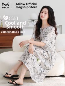MiiOW | Cool and Luxurious Dressing Gown Summer Thin Floral Lace Short Sleeve