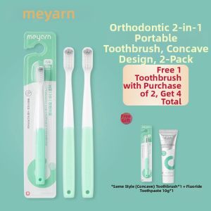MEYARN | Orthodontic Toothbrush Soft Bristles Small Head Portable