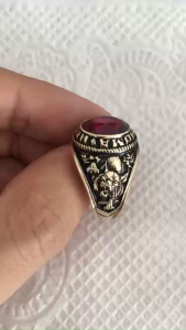 Nhẫn Nam Nhẫn Mỹ Cổ Xưa Phong Thủy Hội Vàng Năm 1960