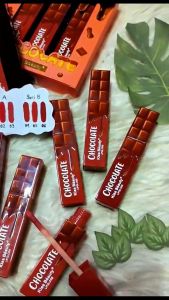 COD/ Kiss Beauty Velvet Lip Gloss CHOCOLATE isi 3 Pcs/ Chocolate Creamy Milk Almond Matte Lip Gloss Satuan / Lipgloss cantik termurah/ Jingga Beautyshop/ Ecer dan Grosir