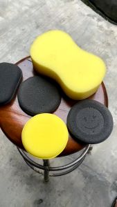 Pad Aplikator Busa Poles Waxing Spons Applicator Pad Impor Halus 10 CM Mobil Motor