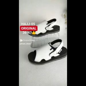 05 BRYAN NKR Sepatu Sandal Haji Umroh Ninja Gunung Size 36-40 41 42 43 Putih (Pola Besar Pria)