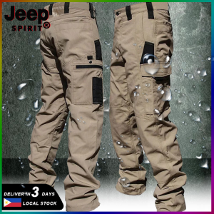 【2-3 days arrive!!!】JEEP SPIRIT Wear Resistant Work Pant Man Multi-pocket Straight Cargo Trousers Outdoor Jogging Tactical Pants Spring Autumn Waterproof Casual Trousers