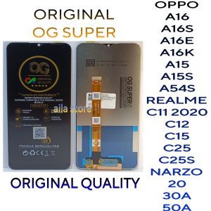 LCD TOUCHSCREEN OPPO A15/A15S/A16/A16S/A16E/A16K/REALME C11/C12/C15/C25/C25S/A54S/NARZO 20/30A/50A ORIGINAL OEM QUALITY FULL SET