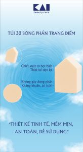 Bông Phấn Trang Điểm Kai KQ3064 ( 83037 - 1 Bịch 30 Cái )