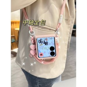 Xiaomi Mixflip2 Honor Magicvflip2 Huawei Purax Foldable Screen Phone Case Womens Crossbody Full Cover Axis Protection