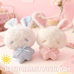 1/2Pcs Mini Angel Bunny Plush Keychain Cute Soft Rabbit Stuffed Toy Hanging Pendant Kawaii Gift for Girls