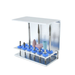 F065 ทันตกรรม Burs ผู้ถือความเร็วสูงและ Low Speed Burs สําหรับยาว Oral Care ยาสีฟันสูตรเกลือผสมฟลูออไรด์ผสานพลังสมุนไพรฟันขาวสะอาดลดกลิ่นปากเครื่องมือฆ่าเชื้อกล่องโลหะ 12 หลุม