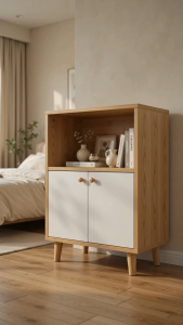 DECCO Side Cabinet Small Wall Corner Storage Cabinet Living Dining Room and Home Organization Kabinet Sudut Serbaguna - Fulfilled by DECCO SHOP