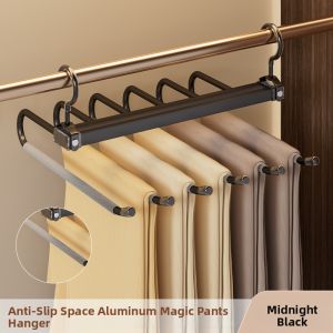 FAJIENUO | Multifunction No-trace Foldable Aluminum Alloy Pant Hanger