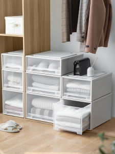 กล่องเก็บของแบบหีบห่อด้านในแบบมีช่องแยกใส่กางเกงชั้นในและถุงเท้าแบบลิฟท์แบบแยกชั้นสำหรับจัดระเบียบในครัวเรือน