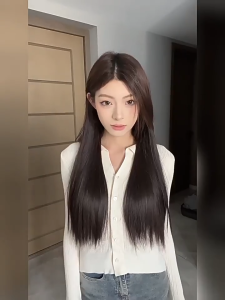 [พร้อมส่งออก] แฮร์พีชผมยาว แบบแพ ผมตรง 40 cm หนาสุด ทำลอน/หนีบได้ ไหมนุ่ม ทนความร้อน