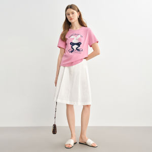 DUSHU | Plus Size Rabbit Print T-Shirt Short Sleeve