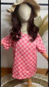 COD KAOS OVERSIZE ANAK PEREMPUAN PREMIUM / ATASAN KAOS ANAK CEWEK KEKINIAN MOTIF KOTAK-KOTAK / KAOS OVERSIZE ANAK TANGGUNG