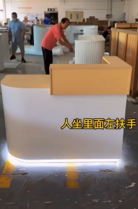 เคาน์เตอร์แคชเชียร์ โต๊ะแคชเชียร์ เคาน์เตอร์ แคชเชียร์ สำหรับบริการลูกค้า จุดชำระเงิน Reception มีหลายรุ่น ดีไซน์สวยทันสมัย มีไฟ LED พร้อมส่ง