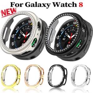 Ốp Lưng Cứng Bling Diamond PC Cho Samsung Galaxy Watch 44/40mm Vỏ Bảo Vệ Rỗng Phụ Kiện Thông Minh