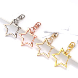 10 Chiếc Móc Khóa Lò Xo Hình Sao Bằng Hợp Kim Kim Loại Kèm Vòng Tròn Dùng Làm Đồ Trang Sức Tự Làm Móc Khóa Phụ Kiện Trang Trí Túi Xách Phụ Kiện Làm Đồ Trang Sức Bằng Hợp Kim Kẽm