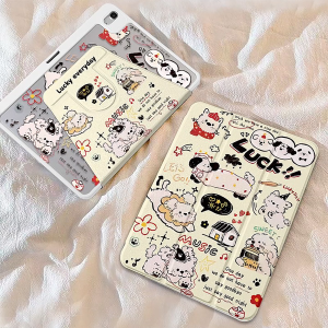 case iPad Gen10 Gen11 Air7 ที่ใส่ปากกา ลูกสุนัขดนตรี เคสiPadหมุน 360° Gen9 Air6 Air5