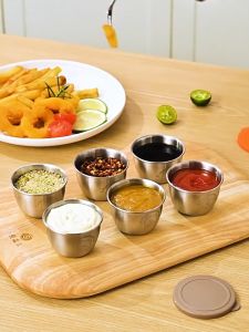 Seasoning Box With Sealed Lid Portable Leak-proof Silicone Cover Sauce Box Stainless Steel Small Food  Storage Box