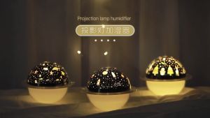 Xhome【Local】3 color Christmas Humidifier Portable Air Humidifier projector Planetary Christmas Projection Lamp Humidifier Moon LED Night Light Aromatherapy Humidifier Diffuser