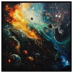 Tranh phong cảnh vũ trụ. Tranh treo tường dán tường sơn dầu canvas trang trí. CGI-1559