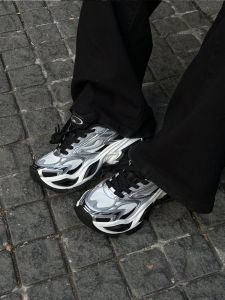 Carpe Diem Unique Mecha Sport Shoes Mens High Top Thick Bottom Casual Sneakers Breathable Mesh round Toe Rubber Outsole