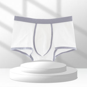Mens Cotton Underwear Breathable Boxer Shorts Comfortable Soft Solid Color Briefs Trendy Shorts Head Low Waist Angle Pants
