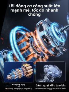 HELLOLEIBOO | Dụng cụ hút bụi cầm tay siêu mạnh Leibin Mini dùng cho ô tô và gia đình Dụng cụ vệ sinh xe hơi không dây Đèn LED