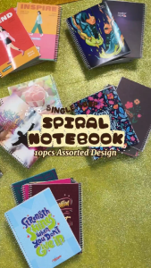 FCI PASTEL SPIRAL Notebook with New Assorted Design For Elementary and Highschool Use 80 leaves x 10pcs (Sold per Ream)