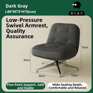 NANGUAHEZI | Retro Designer Swivel Armchair for Home Living Room Green