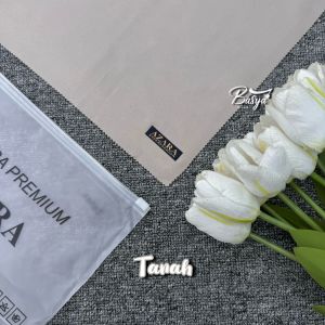 (AZARA) OSKARA POLOS LOGO WOVEN•segiempat polos.kerudung polos.jilbab segiempat seragaman.kerudung segiempat voal.free pouch.