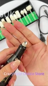 6 in 1 Electric Portable Polishing Sanding Pen Tools Set for Wood Metal Watch Band with Felt Cotton Brush Kit Watchmaker Repair