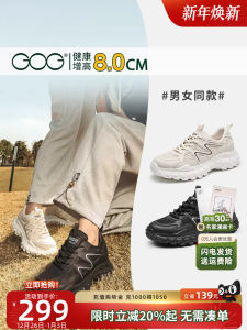 Couples Sport Shoes Heightening Dad Sneakers Low Top Cotton Mesh Rubber Sole Fall Winter Thick Bottom Men Women Shoes