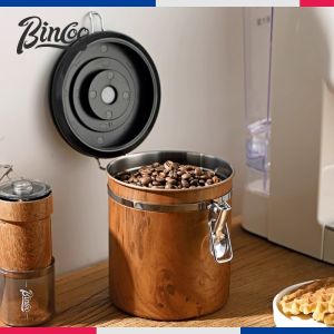 BINCOO | Sealed One-Way Valve Coffee Bean Container Stainless Steel