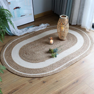 DIHUANTUO | Natural Handwoven Elliptical Floor Mat