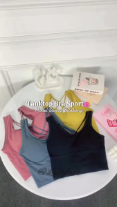 LadyLuxe - Bra Sport Pakaian Wanita Model Tali Silang Tanktop BH Olahraga Wanita GYM Push Up BR059