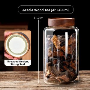High-end Glass Sealed Storage Bottle for Tea Sugar Snacks and Grains