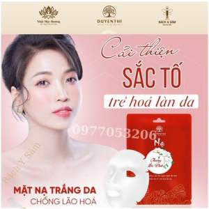 NẠ THƯỢNG HOA ĐÌNH DƯỠNG TRẮNG CẤP ẨM TRẺ HOÁ CẢI THIỆN SẮC TỐ NẾP NHĂN bl70 BÁCH Y SÂM hộp 5 miếng
