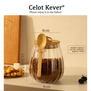 Clear Borosilicate Glass Aesthetic Kitchen Sealed Jar