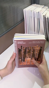 4PCS/Set A5 Coil Composition Notebook Spiral Landscape Aesthetic Student School Supplies