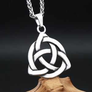 Classic Vintage Triquetra Trinity Knot Pendant For Women Men Stainless Steel Vikings Amulet Necklace Scandinavian Jewelry Gifts