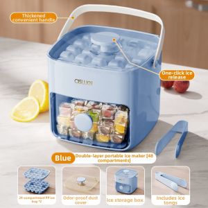 Food Grade Press Ice Tray Large Capacity
