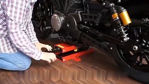 【500KG】แม่แรงยกรถ ปรับสูงต่ำได้ สแตนยกรถมอไซค์ motorcycle lift stand แจ็คยกยกรถจักรยานยนต์ ปรับความสูงสุด 34CM