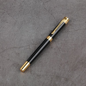 Business Style Metal Pen for Calligraphy Slim Gold Body Signature Writing Practice Student Office Supply Iridium Nib Rechargeable