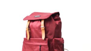 Hyena (DH26) - Ransel Backpack Stripped Series Polos Medium Pria Wanita Tas Sekolah Serut