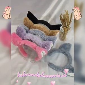 Bando Telinga Kucing Korea & Bando Bulu Lembut