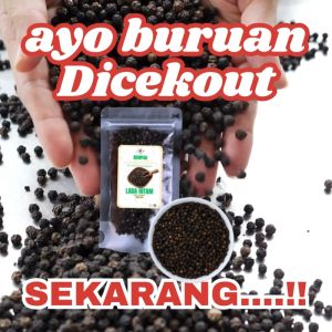 BLACK PEPPER Lada Hitam Utuh Murni Organik Merica Hitam Bumbu Rempah & Herbal Alami JSR 100gr